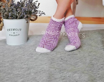 Mesh cotton socks knitted