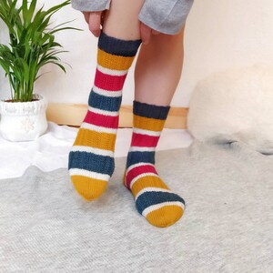 Striped socks hand knitted image 8