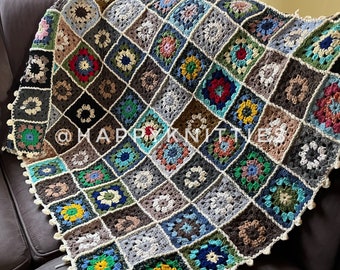 Handgestrickte Decke Oma Quadrat Afghan Quadrat Quadrat