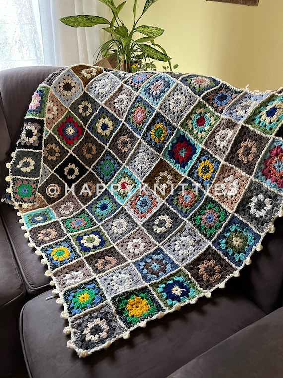 COPERTA FATTA A mano della nonna plaid, letto, crochet