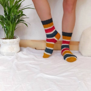 Striped socks hand knitted image 10