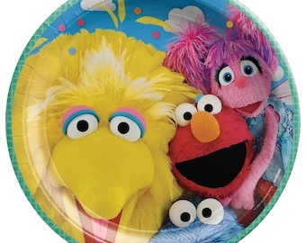 Sesame Street Elmo Paper Lunch Plates 8 Ct Birthday Party Tableware