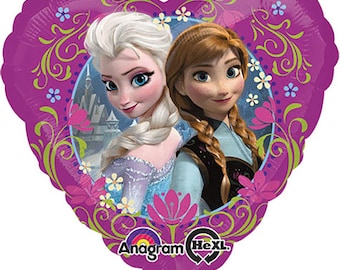 Disney Frozen Heart Shape Foil Mylar Round Balloon Birthday Party Supplies 18"