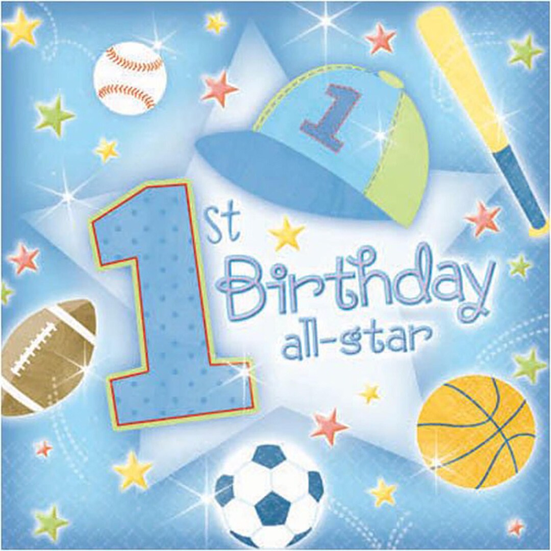 All-star 1st Birthday Party Paper Lunch Napkins 36 Count - Etsy