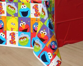 Elmo Turns One Sesame Street Plastic 1 Ct Birthday Party Tableware