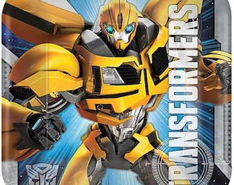 Transformers 4 Core Paper Dessert Plates Birthday Party Tableware 8 Ct