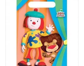 Bolsas de plástico para golosinas de JoJo's Circus, regalos para fiestas, suministros de cumpleaños, 8 unidades