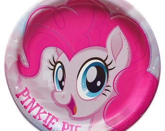 My Little Pony Movie Dessert Plates Pinkie Pie Birthday Party Tableware 8 Count