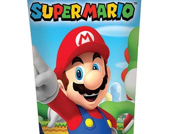 Super Mario Brothers Plastic Stadium Keepsake Cup 1 Ct Birthday Party Favors 16 oz