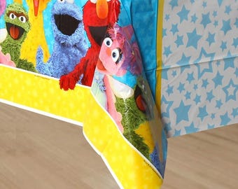 Sesame Street Plastic Table Cover Birthday Party Supplies Ct
