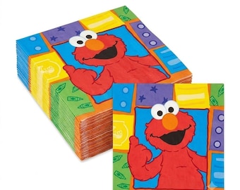 Elmo Loves You Lunch Napkins 16 Ct Sesame Street Birthday Party Tableware