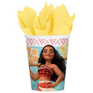 Disney Moana Paper Cups 9 Ounce 8 Count Birthday Party Tableware image 3