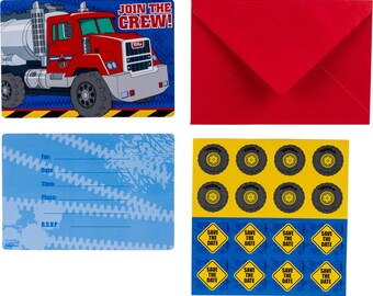 Tonka Trucks Save The Date Invitations Birthday Party Invites 8 Ct