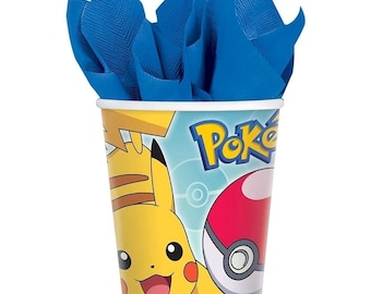 Pokemon Core Pikachu Paper Cups Birthday Party Tableware 8 Count