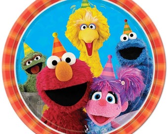 Sesame Street Lunch Dinner Plates Birthday Party Supplies 8 Ct