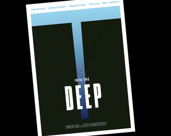 INTO THE DEEP | Fake movie poster | Instant Download |  Satire