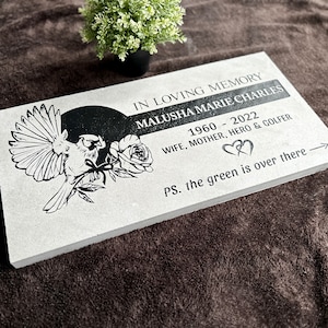Custom Engraved Memorial Stone: Loss of Loved One, Cemetery Marker