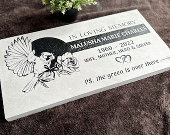 Custom Engraved Memorial Stone: Loss of Loved One, Cemetery Marker