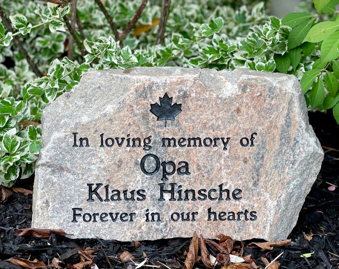 Personalized Granite Memorial Stone: Engraved Remembrance Plaque