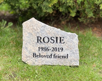 Personalized Memorial Stone: Engraved Garden Plaque