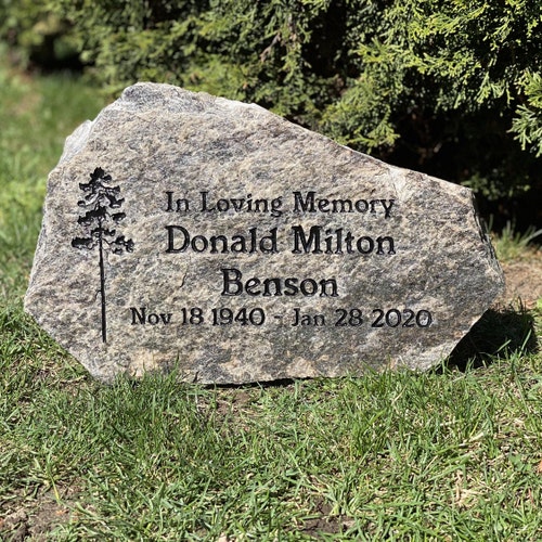 Memorial Gift: Engraved Memory Stone Natural Granite