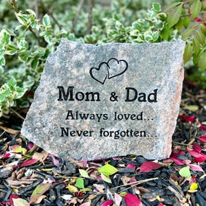 Personalized Granite Memorial Stone: Engraved Garden Plaque