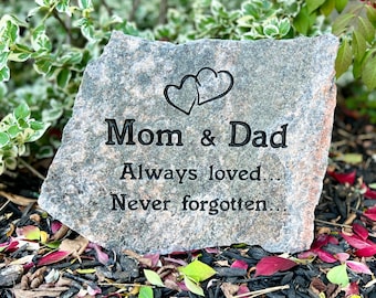 Personalized Granite Memorial Stone: Engraved Garden Plaque