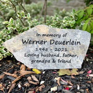 Granite Memorial Stone: Personalized Loss of Loved One Gift