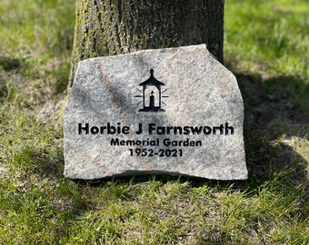 Engraved Memorial Stone: Personalized Loss of Loved One Gift