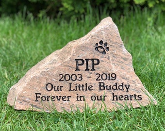 Pet Memorial Stone: Natural Granite Headstone
