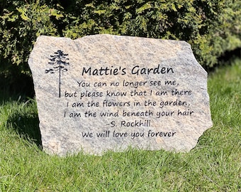 Engraved Memorial Stone: Personalized Loss of Loved One Gift (Jumbo) Granite