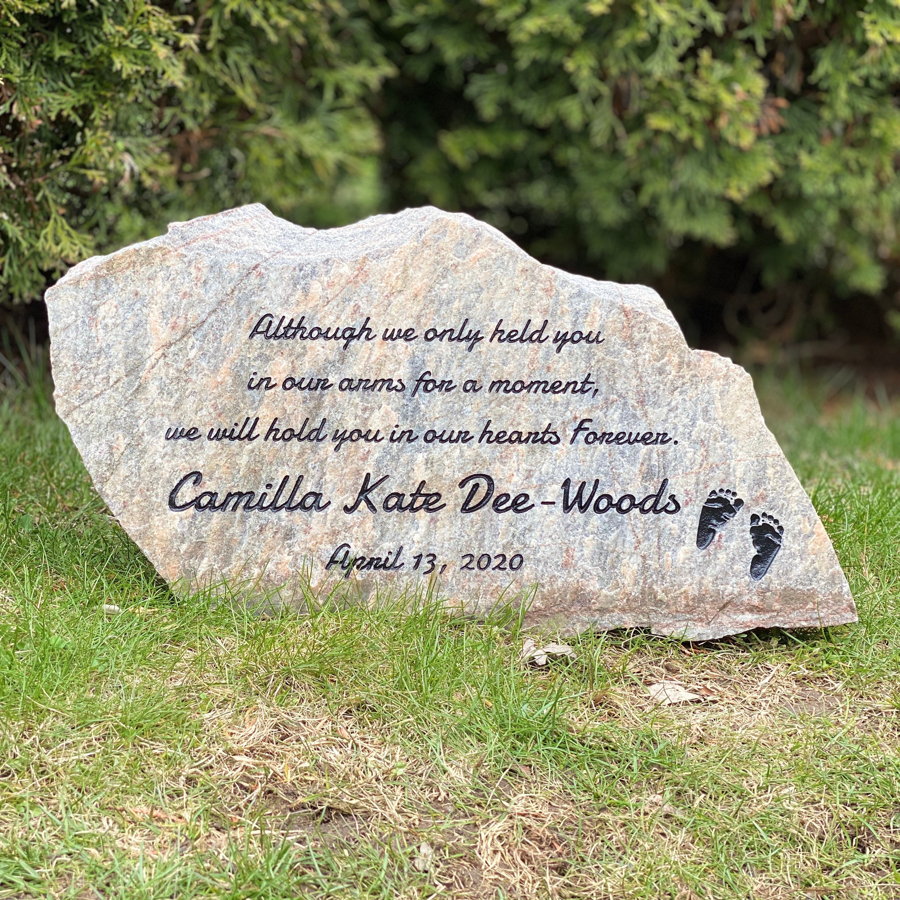 Memorial Stone: Loss of Loved One Engraved Gift