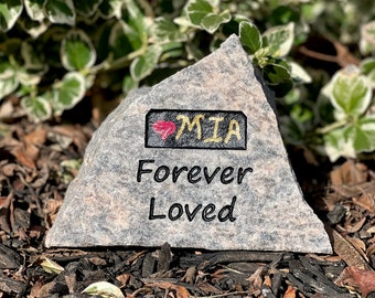 Engraved Pet Memorial Stone: "Forever Loved" Dog Cat Grave Marker