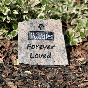 Engraved Pet Memorial Stone: Dog Loss Sympathy Gift