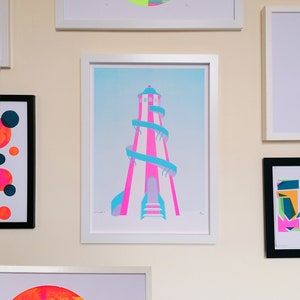 Helter-Skelter Art Risograph Druck | DIN A3 | Ungerahmt | Plakat
