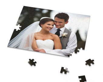 Puzzle de mariage personnalisé à partir de votre photo (120 252 pièces) Cadeau personnalisé unique, activité de jeu de mariage
