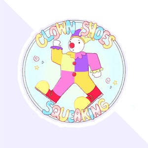 clown shoes squeaking sticker