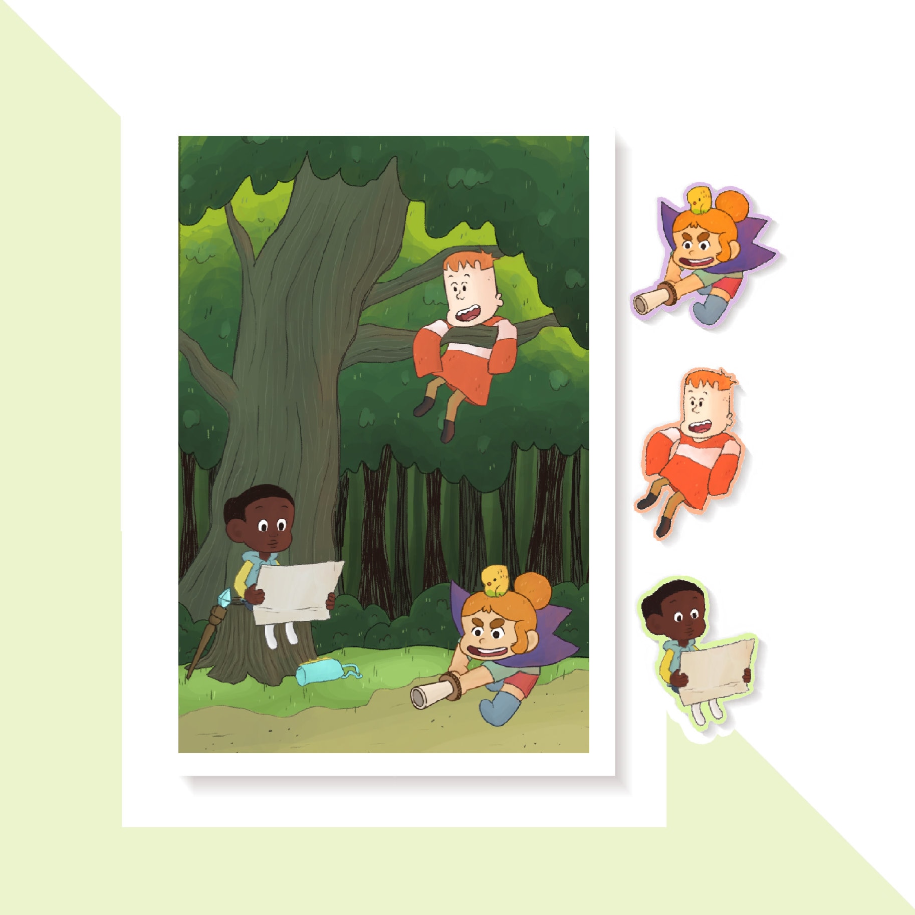 creek kids print and mini stickers (craig of the creek)