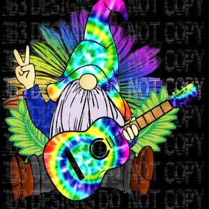 Gnomo Groovy con fondo de girasol, sublimación, transferencia, png