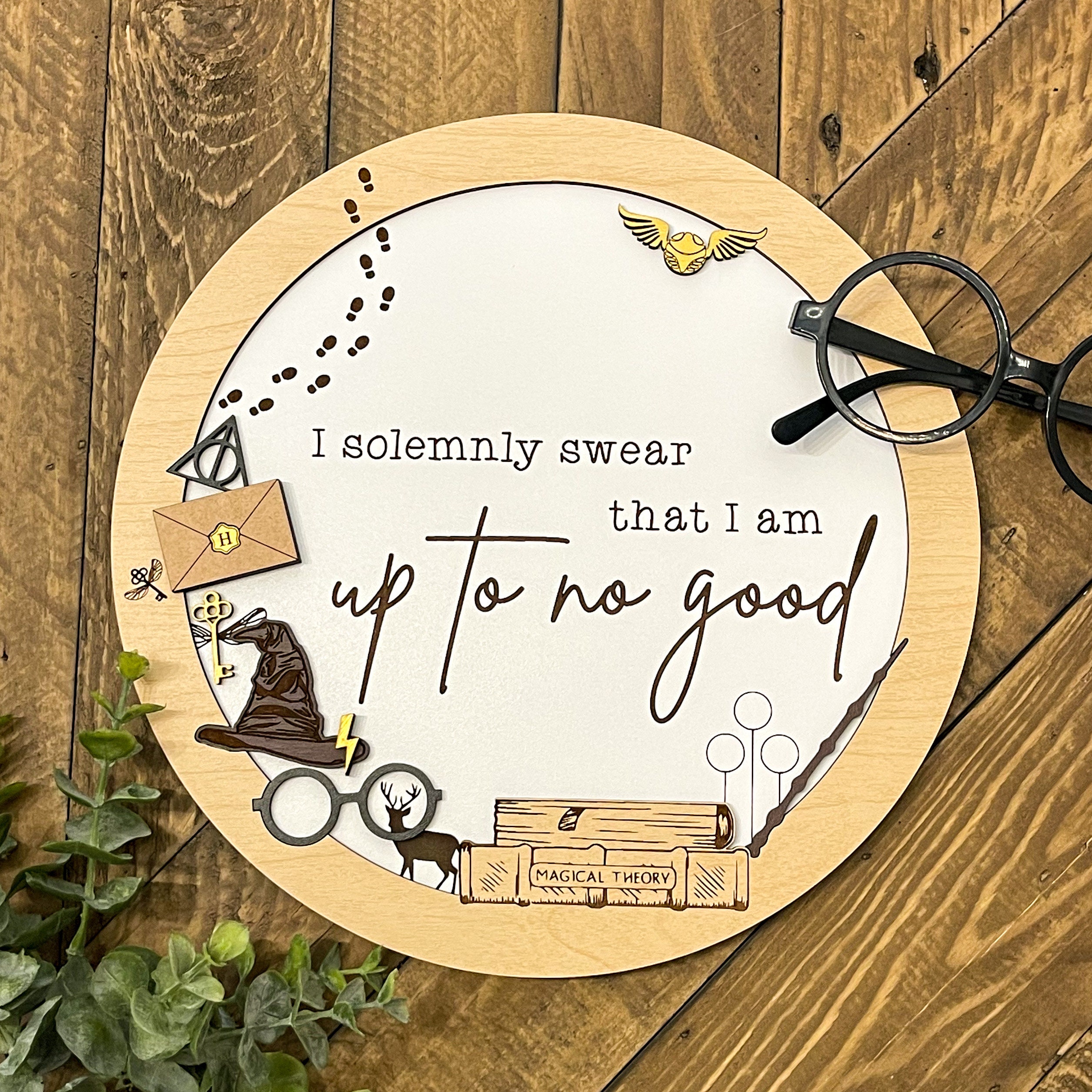 HP I Solemnly Swear I Am Up to No Good 1 Wide Repeat Ribbon Sold in Yard  Lots (3 Yards)