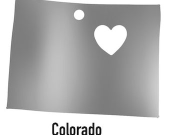 Colorado State Ornament Christmas Tree Ornament Christmas Decoration Heart Cut Out State Ornament