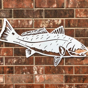 Texas Redfish Sign Fishing Outdoor Boat Metal Sign