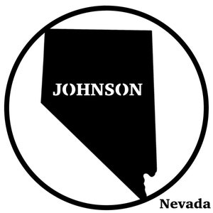 Nevada State Monogram Custom Nevada Map Metal Wall Art Nevada State Metal Monogram Last Name Nevada Wall Art