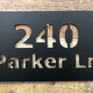 Rectangle Customized Metal Address Sign | House Numbers | Personalized Home Decor | Housewarming Gift | Address Plaque | Outdoor Metal