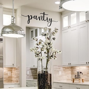 Pantry Script Metal Kitchen Sign Wall Art Home Décor Door Sign Gift New Home Designer Home