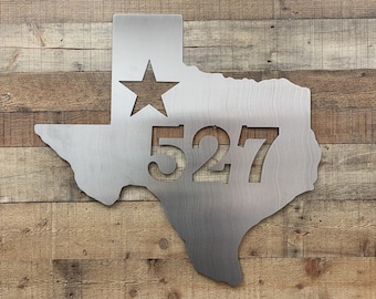 Custom Texas Address/ Name Sign