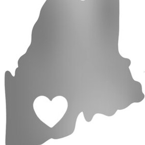 Maine State Ornament Rustic Metal State Shaped Ornaments State Shaped Christmas Tree Ornaments Metal State Xmas Tree Ornaments