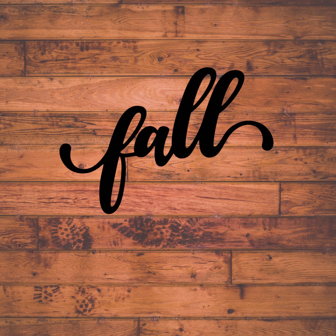 Fall Sign Farmhouse Fall Decor Customizable Metal Script Lettering ...