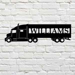 Truck Monogram Semi Personalized Metal Art Décor