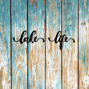 Lake Life Metal Sign Lake house Sign Metal Words Lake House Decor Metal Signs Lake Life
